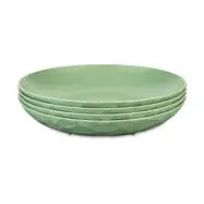 Koziol Club djup tallrik Ø22 cm 4-pack biocirk termoplast Nature leaf green