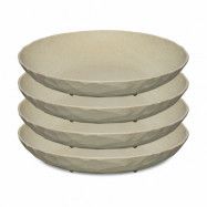 Koziol Club djup tallrik Ø22 cm 4-pack Nature desert sand