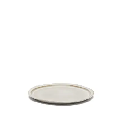 KAVE HOME Coval platt tallrik, rund - beige keramik (Ø28)