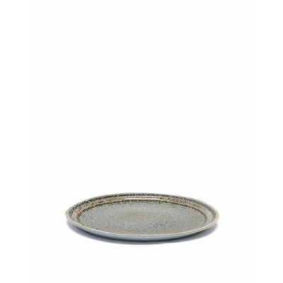 KAVE HOME Coval platt tallrik, rund - gråbrun keramik (Ø28)