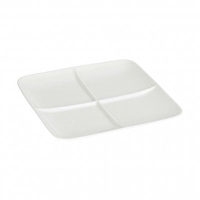 LAFORMA Pierina tallrik, fyrkantig - vitt porslin