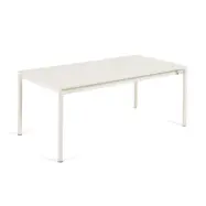 LAFORMA Zaltana tr&auml;dg&aring;rdsbord, med extra tallrik - vit aluminium