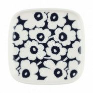 Marimekko Pikkuinen Unikko assiett 10x10 cm Dark blue-white