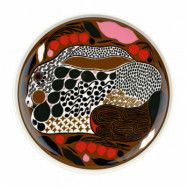 Marimekko Rusakko assiett Ø20 cm Vit-brun-grön-röd