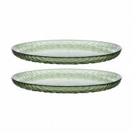 Marimekko Syksy assiett glas Ø17 cm 2-pack Olive