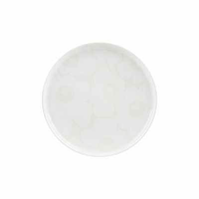 Tallrik Oiva/Unikko 20 cm vit/vit
