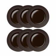 NJRD Lines assiett Ø21 cm 6-pack Brun