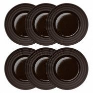 NJRD Lines tallrik Ø27 cm 6-pack Brun