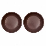 OYOY Yuka djup tallrik Ø19 cm 2-pack Dark (brun)