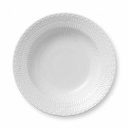 Royal Copenhagen White Fluted Half Lace djup tallrik Ø21 cm