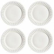 Scandi Living Fårsvingel tallrik 28 cm 4-pack vit