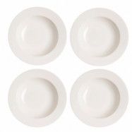 Scandi Living Kalk djup tallrik 23 cm 4-pack vit