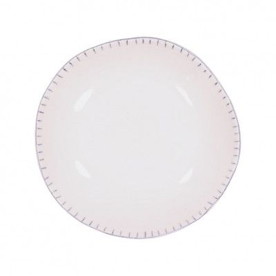 Tallrik djup Embroidered 21 cm blå