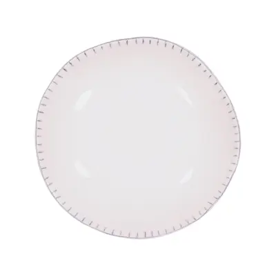 Tallrik djup Embroidered 21 cm blå