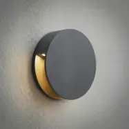 Advero LED-utomhusvägglampa, IP44, CCT, husnummer, antracit – Lucande - Modern - Aluminium - Rund