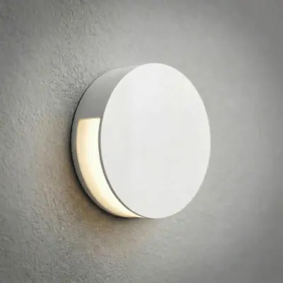 Advero LED-utomhusvägglampa, IP44, CCT, husnummer, ljusgrå – Lucande - Modern - Aluminium - Rund