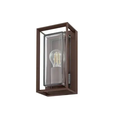 Arcchio - Ismera utomhusvägglampa höjd 25 cm rostfärgat glas IP65 E27