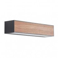 Arcchio - Miraz Utomhus Vägglampa Dark Grey/Dark Wood