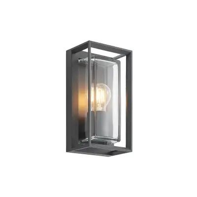 Arcchio -  utomhusvägglampa Ismera, 25 cm, antracit, sensor