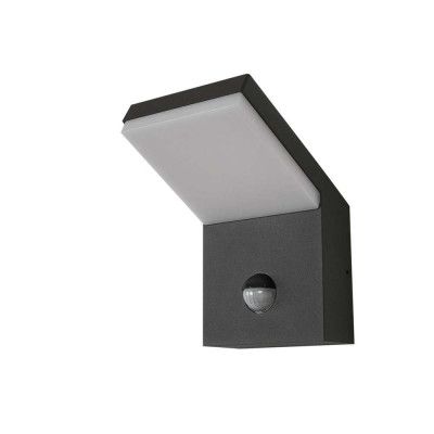 Arcchio - Yolena LED-utomhusvägglampa, sensor, antracit, aluminium