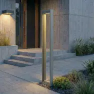 Ashkan LED-väglampa, höjd 80 cm, antracit, IP65 - Lucande - Modern - Metall - Vinklad
