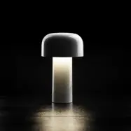 Bellhop LED-bordslampa med batteri, vit, 21 cm, dimbar, IP54 – FLOS - Vardagsrum - Design - Plast - Rund