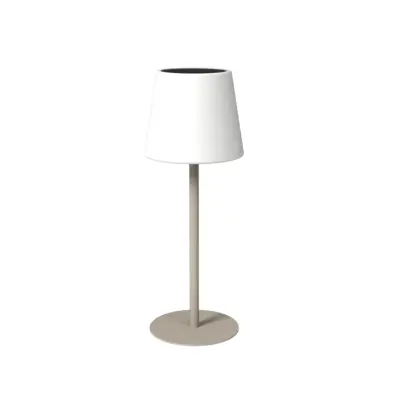 Bordslampa Arc Solcell USB Ivory sand
