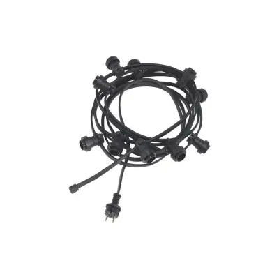 Bright light string 10, svart 7m