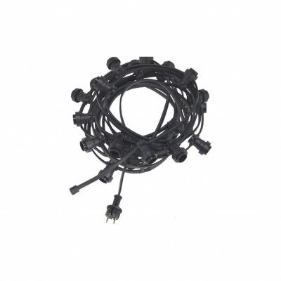 Bright light string 20, svart 12m