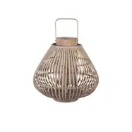 BROSTE Sahara M lykta, rund - glas och naturlig bambu (Ø39)