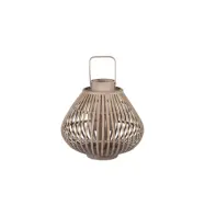BROSTE Sahara S lykta, rund - glas och naturlig bambu