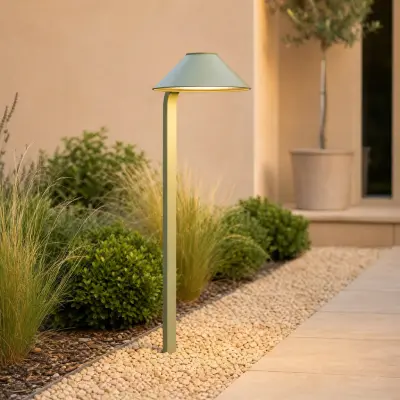 Capelo LED-markspettslampa, ljusgrön, höjd 78 cm, IP65 – Lindby - Modern - Aluminium - Med en ljuskälla