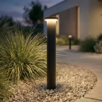 Cirel LED-väglampa, svart, IP65, 45 cm, aluminium - Lindby - Terrass - Modern - Med en ljuskälla