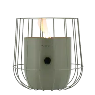 COSI FIRES Cosiscoop Basket gaslykta, m. småsten - olivgrön metall (H:31)