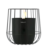 COSI FIRES Cosiscoop Basket gaslykta, m. småsten - svart metall (H:31)
