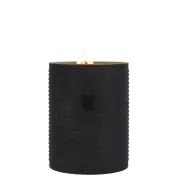 COSI FIRES Cosiscoop Ikonisk gaslykta, med småsten och lock - svart metall (H:25)