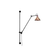 Lampe Gras - 214 Vägglampa Conic Svart/Raw Koppar/Vit