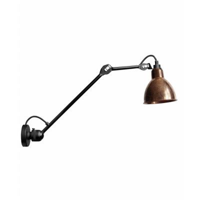 Lampe Gras - 304L40 Vägglampa Svart/Raw Koppar