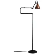 Lampe Gras - 411 Gulvlampa Svart/Raw Koppar/Vit