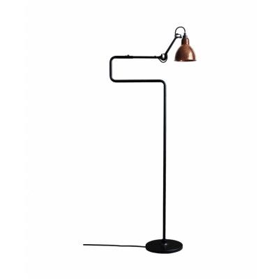 Lampe Gras - 411 Gulvlampa Svart/Raw Koppar/Vit