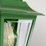Deco Lane utomhusvägglampa, grön, aluminium, IP44 – Elstead - Terrass - Maritim - Lykta
