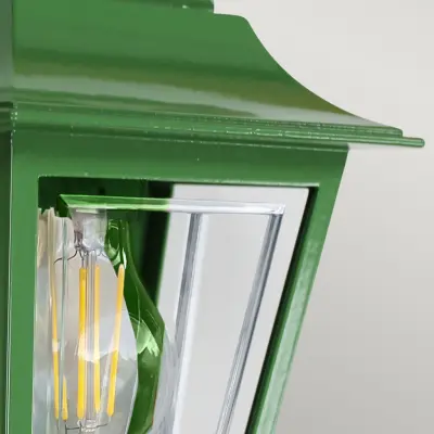Deco Lane utomhusvägglampa, grön, aluminium, IP44 – Elstead - Terrass - Maritim - Lykta