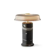 Trip No. 2 LED-batteridriven bordslampa, marmor, glas – DESIGN BY US - Balkong - Sten - Med en ljuskälla