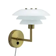 Dyberg Larsen - DL20 Vägglampa Opal/Brass