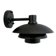 Morph utomhusvägglampa Ø24 svart – Dyberg Larsen - Design - Metall - Med en ljuskälla