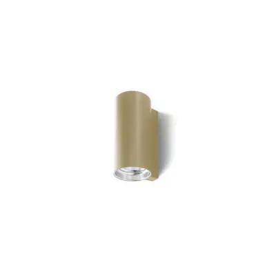 E04 Vägglampa H46,5xØ13,4 Matt Mässing Luceplan - Vardagsrum - Aluminium