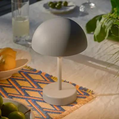 Ellen To-Go bärbar bordslampa IP44 grå – Nordlux - Balkong - Skandinavisk - Aluminium - Med en ljuskälla
