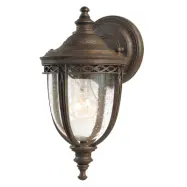 English Bridle vägglampa, IP44, Ø 16,5 cm, brons – Elstead - Antik - Metall - Med en ljuskälla