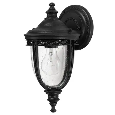 English Bridle vägglampa, IP44, Ø16,5 cm, svart – Elstead FEISS - Antik - Metall - Med en ljuskälla