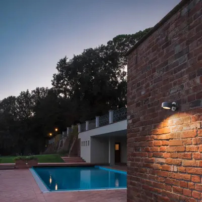 Eskina Spot Sensor LED-utomhusvägglampa, antracit, CCT, IP55 – SLV - Balkong - Modern - Aluminium - Med en ljuskälla